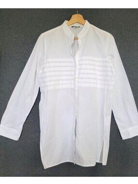 Brooks Brothers Women’s 8 White Poplin Shirt Tuxedo Pleats French Cuffs Formal